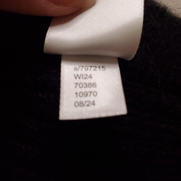 NWT LOFT SZ M/L Women's Tie Soft Ribbed Knit Wrap in Black - Picture 10 of 10